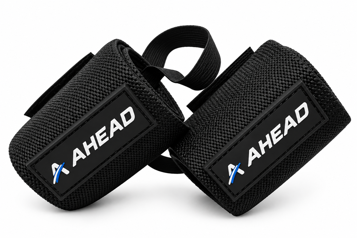 Ahead Labs Wrist Support Straps for Weightlifting Black