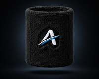 Ahead Active Unisex 3 inches Black Sports Wristband/Sweatband for Athletics/Gym Workout with Embroidered Logo