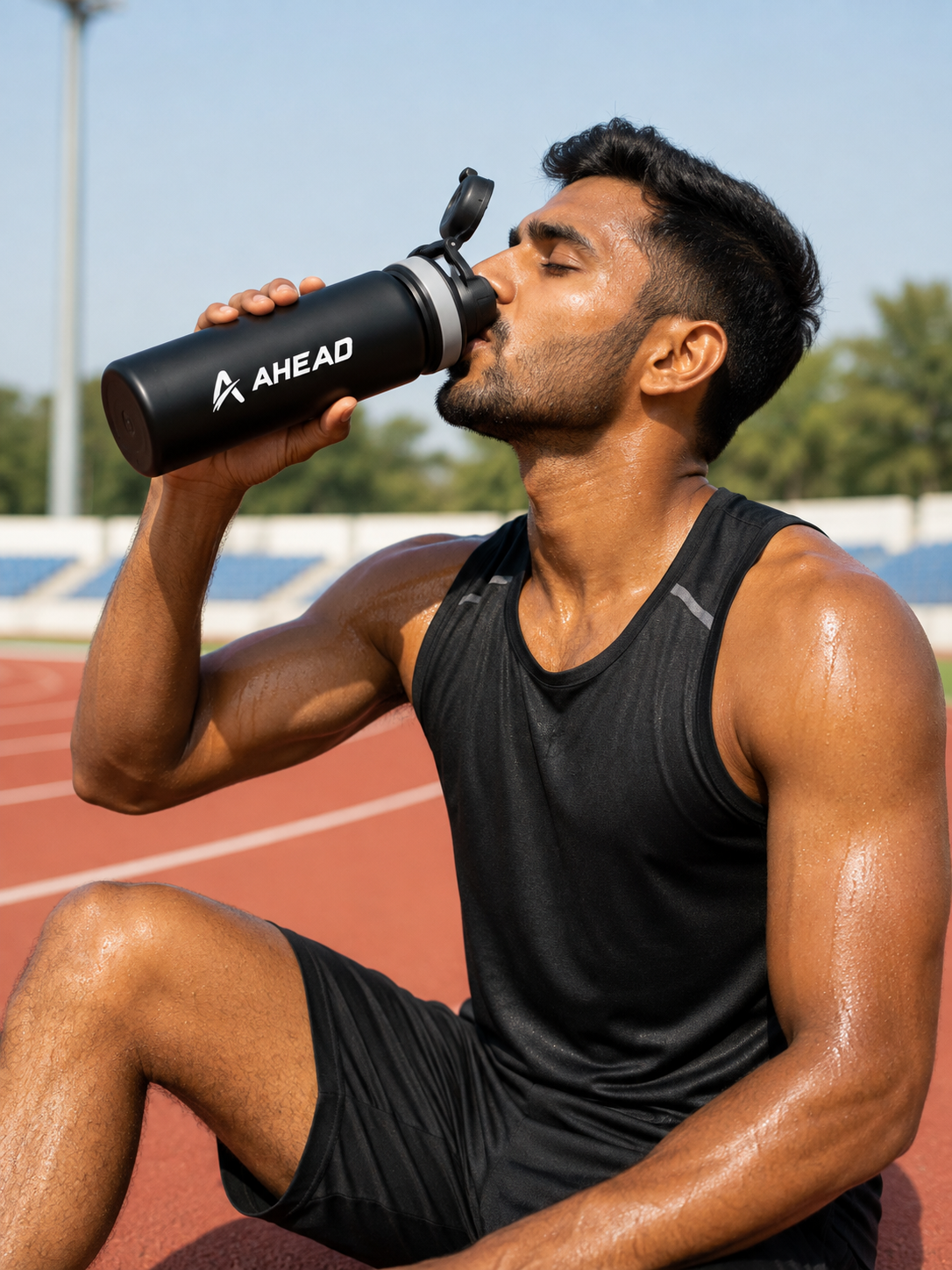 Ahead Labs Active Stainless Steel Sipper Black